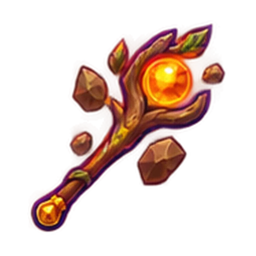 Cajado natural de âmbar · Druida